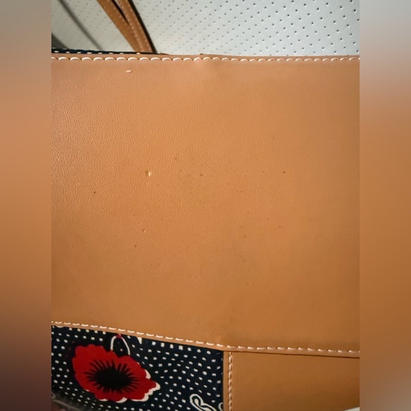 Tory Burch Ella Floral Tote - Navy and Red - Picture 4 of 15